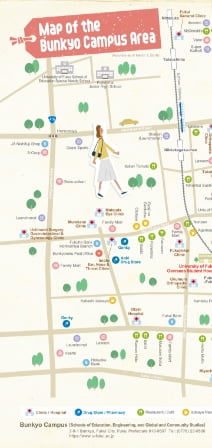 Map of the Bunkyo Campus Area